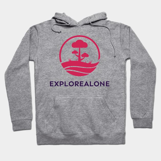 Explore Alone, Solo Traveling Hoodie by InF